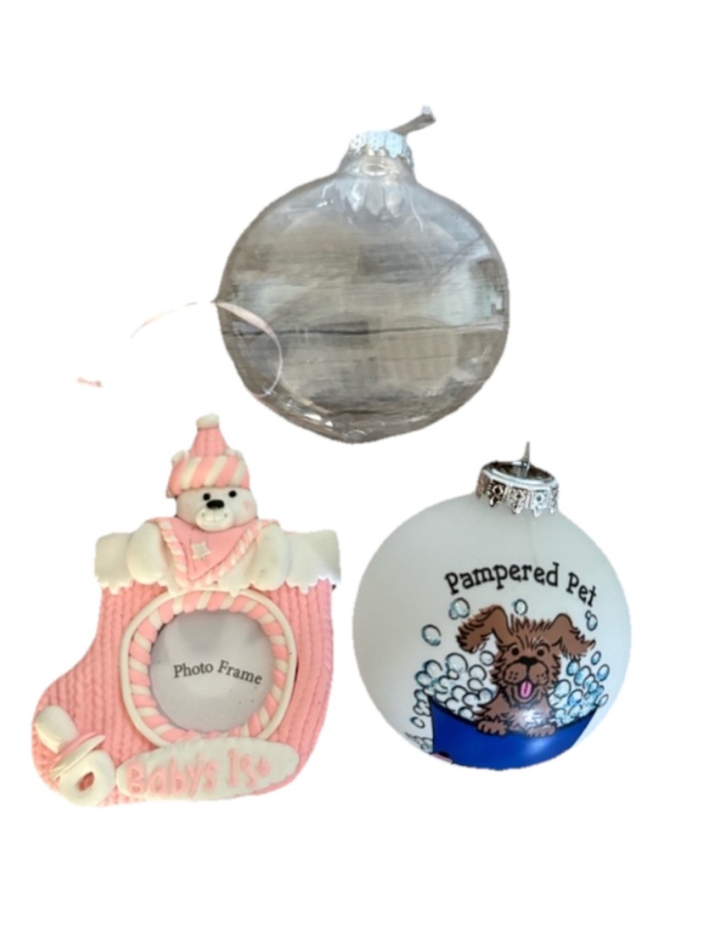 Three Christmas Ornament Lot